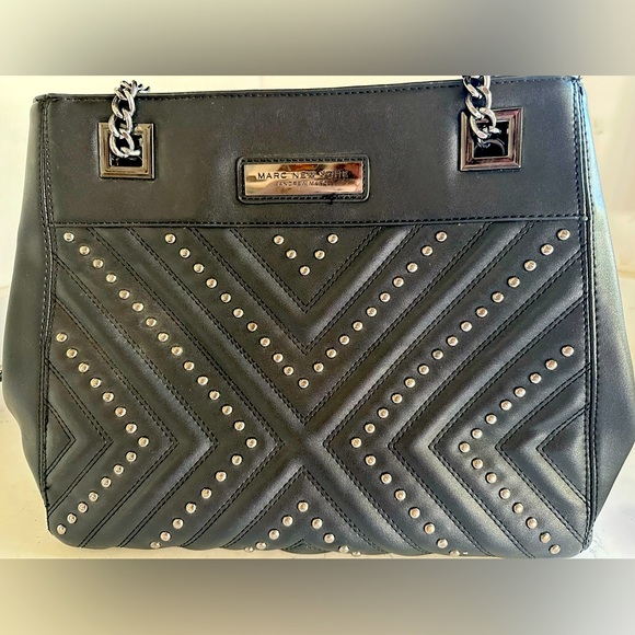2 in 1 Marc New York and Andrew Mark Black Studded Leather Purse - Picture 7 of 12